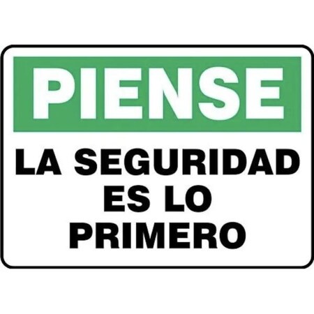 Accuform Safety Sign THINK  SAFETY FIRST 10 in SHMGNF940XP